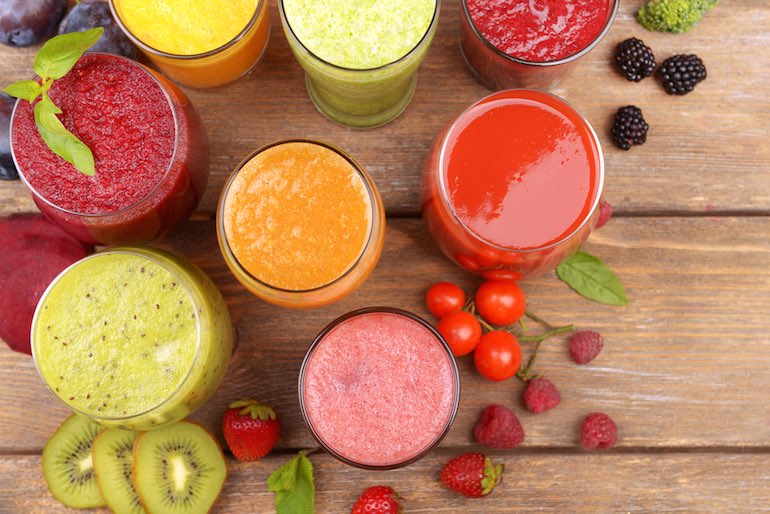 colorful-juice-glasses
